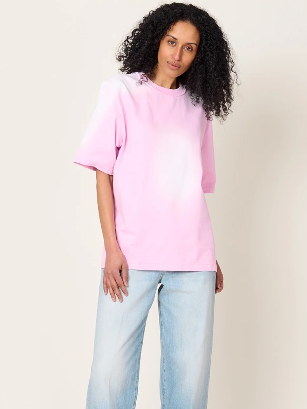 Camiel Fortgens Big Tee in Pink Sunfaded Jersey size Small